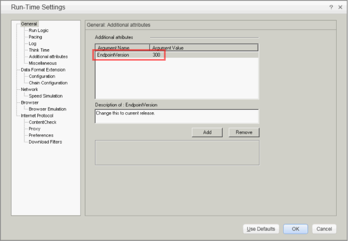RTS-Additional Attributes Option